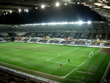 Your destination - Swansea City's Liberty Stadium.