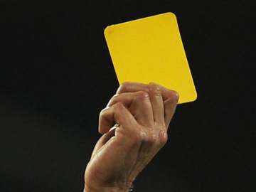The yellow card - A familiar sight this season.