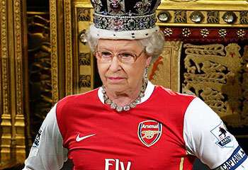 The Queen - Arsenal supporter.