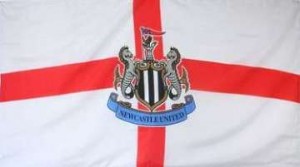 Newcastle United St George's flag.