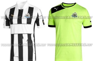 Newcastle United 2012/13 home and change shirts.